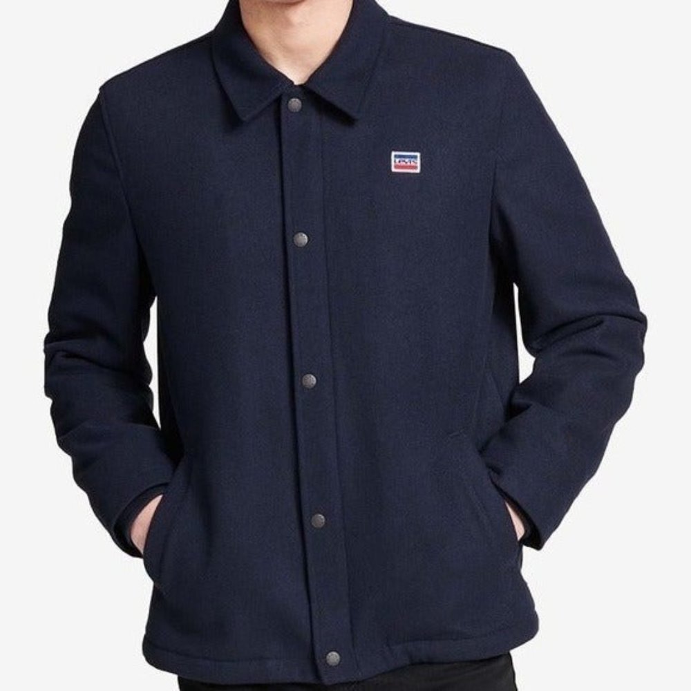 LEVI’S Fleece-Lined Coaches Navy Jacket